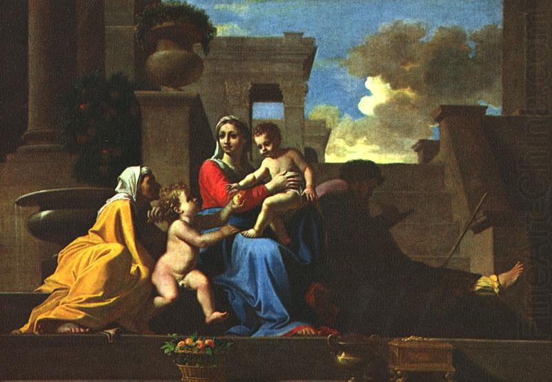 POUSSIN, Nicolas Holy Family on the Steps af china oil painting image